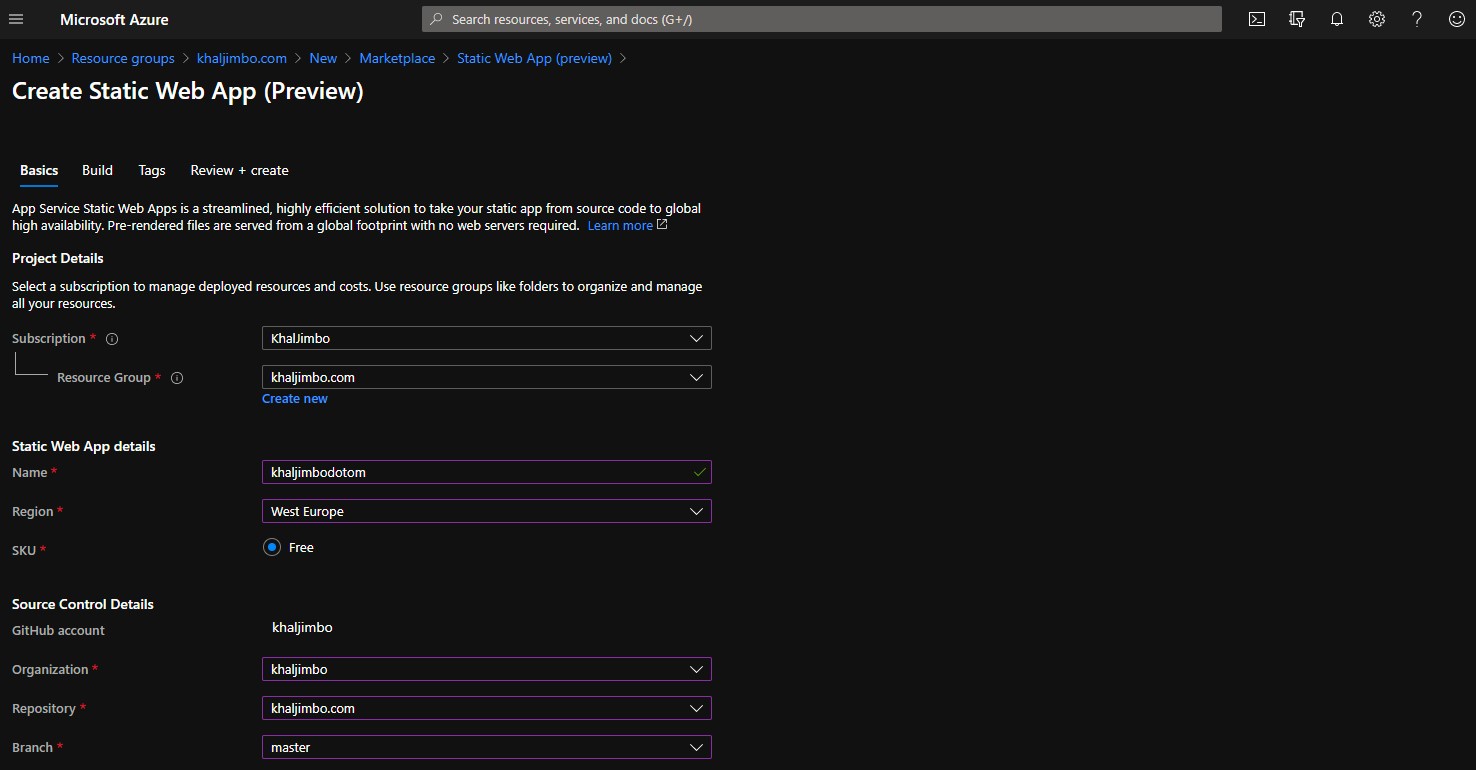 Azure Static WebApps