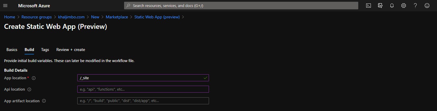 Azure Static WebApps
