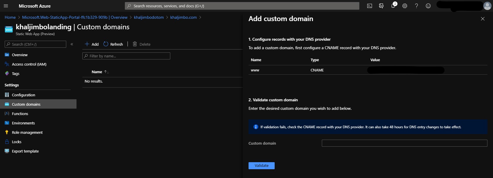Azure Static WebApps
